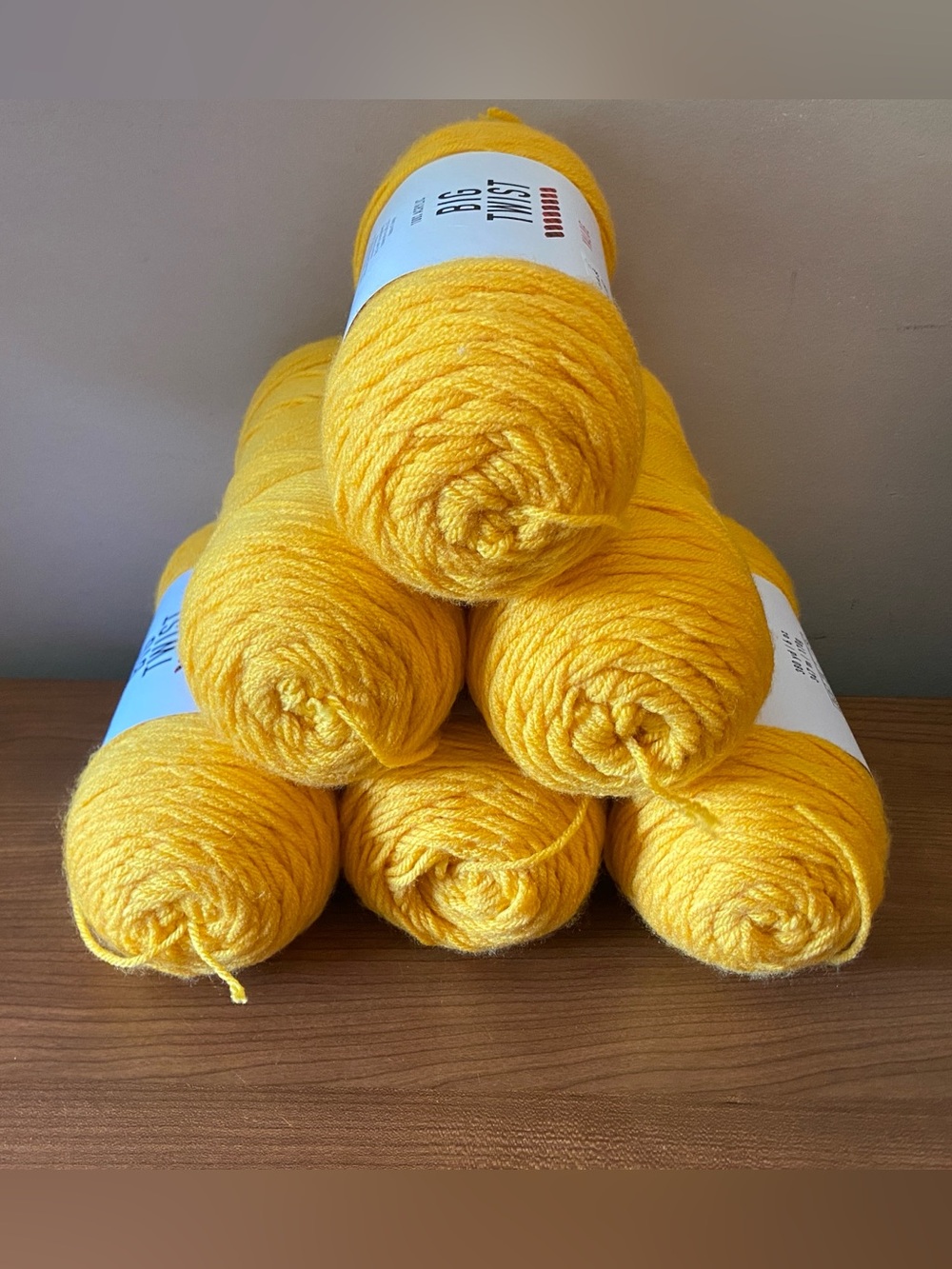 6 BIG TWIST VALUE 6 oz - 380 Yd Each - DISCONTINUED YARN - Varsity Gold
